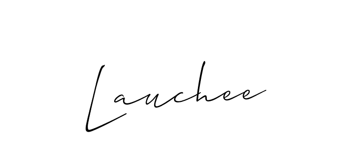 How to make Lauchee signature? Allison_Script is a professional autograph style. Create handwritten signature for Lauchee name. Lauchee signature style 2 images and pictures png
