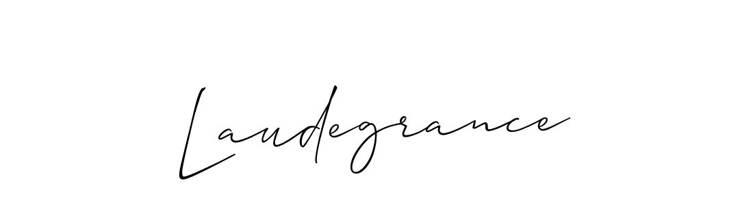 The best way (Allison_Script) to make a short signature is to pick only two or three words in your name. The name Laudegrance include a total of six letters. For converting this name. Laudegrance signature style 2 images and pictures png