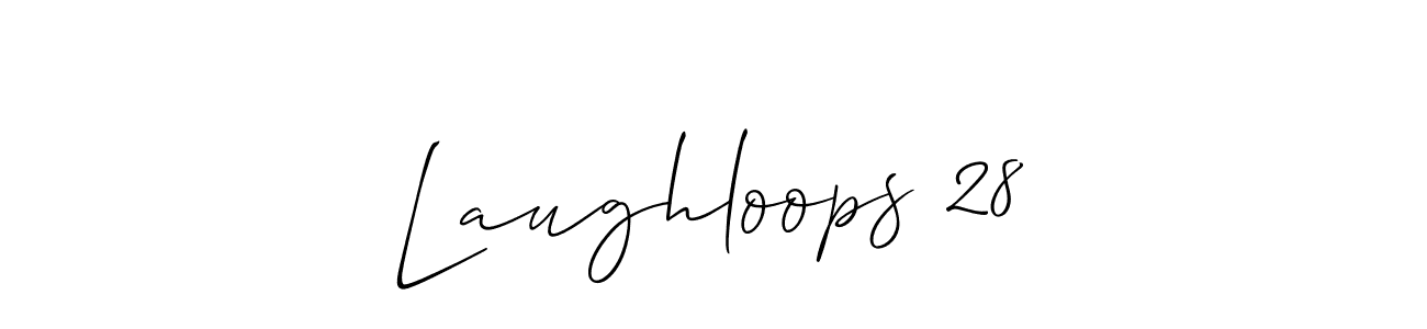 Use a signature maker to create a handwritten signature online. With this signature software, you can design (Allison_Script) your own signature for name Laughloops 28. Laughloops 28 signature style 2 images and pictures png