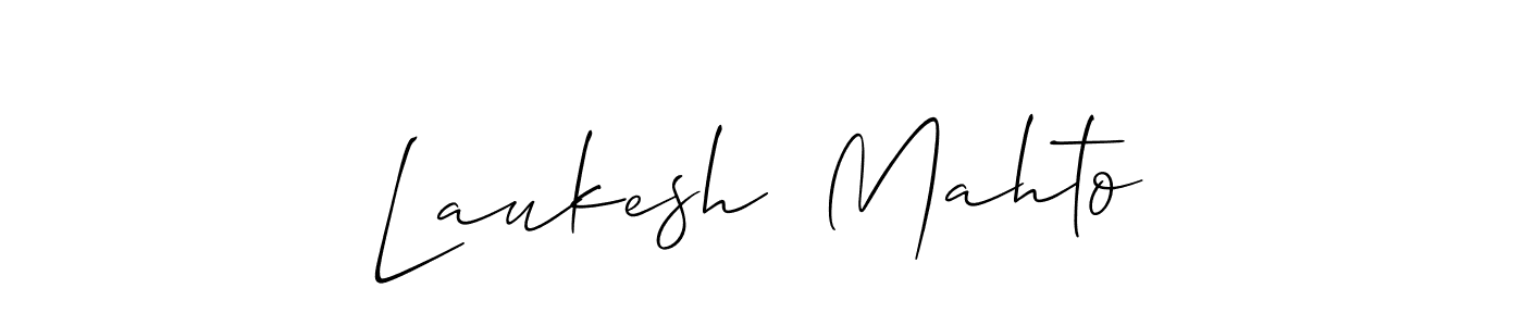 Make a beautiful signature design for name Laukesh  Mahto. With this signature (Allison_Script) style, you can create a handwritten signature for free. Laukesh  Mahto signature style 2 images and pictures png