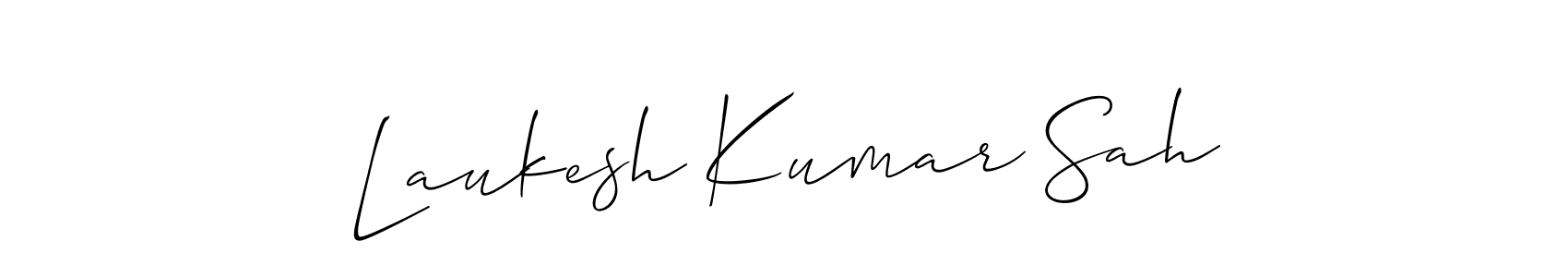 Create a beautiful signature design for name Laukesh Kumar Sah. With this signature (Allison_Script) fonts, you can make a handwritten signature for free. Laukesh Kumar Sah signature style 2 images and pictures png