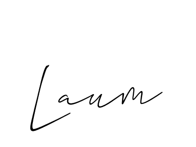 Create a beautiful signature design for name Laum. With this signature (Allison_Script) fonts, you can make a handwritten signature for free. Laum signature style 2 images and pictures png