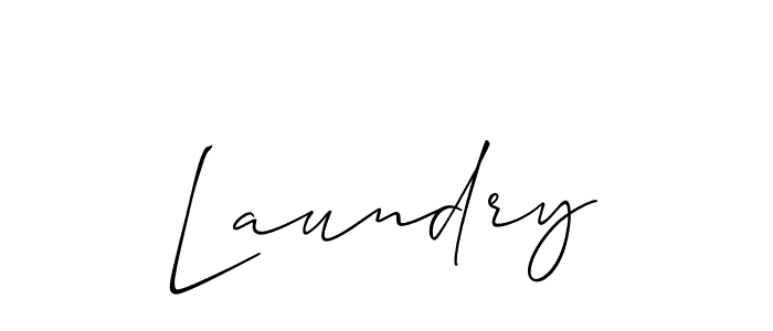 Design your own signature with our free online signature maker. With this signature software, you can create a handwritten (Allison_Script) signature for name Laundry. Laundry signature style 2 images and pictures png