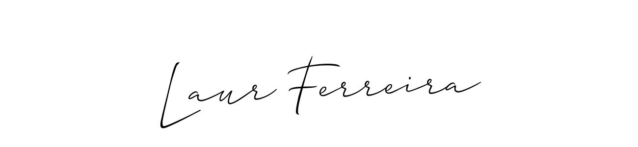Make a short Laur Ferreira signature style. Manage your documents anywhere anytime using Allison_Script. Create and add eSignatures, submit forms, share and send files easily. Laur Ferreira signature style 2 images and pictures png