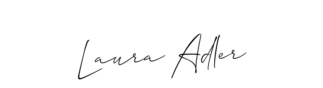 It looks lik you need a new signature style for name Laura Adler. Design unique handwritten (Allison_Script) signature with our free signature maker in just a few clicks. Laura Adler signature style 2 images and pictures png