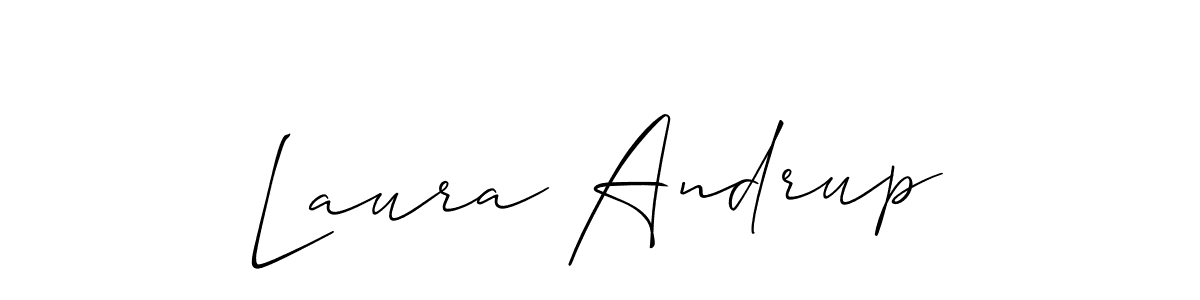 How to Draw Laura Andrup signature style? Allison_Script is a latest design signature styles for name Laura Andrup. Laura Andrup signature style 2 images and pictures png