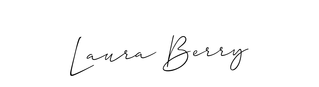 It looks lik you need a new signature style for name Laura Berry. Design unique handwritten (Allison_Script) signature with our free signature maker in just a few clicks. Laura Berry signature style 2 images and pictures png