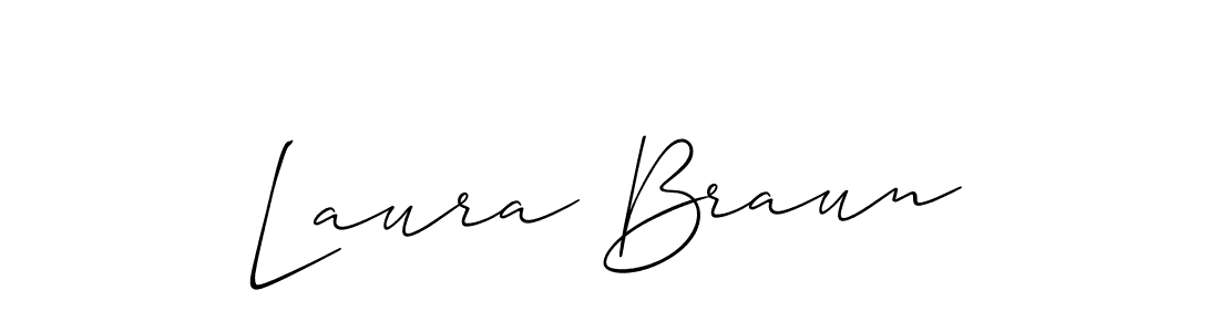 It looks lik you need a new signature style for name Laura Braun. Design unique handwritten (Allison_Script) signature with our free signature maker in just a few clicks. Laura Braun signature style 2 images and pictures png