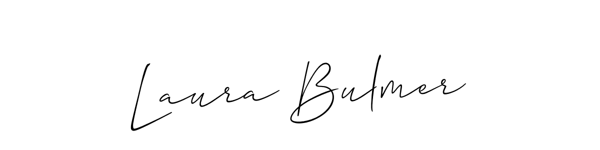 You should practise on your own different ways (Allison_Script) to write your name (Laura Bulmer) in signature. don't let someone else do it for you. Laura Bulmer signature style 2 images and pictures png