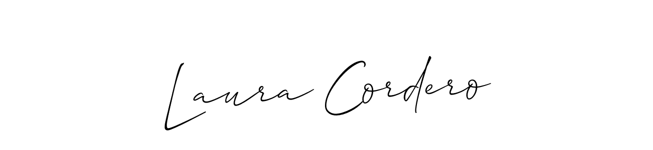 Laura Cordero stylish signature style. Best Handwritten Sign (Allison_Script) for my name. Handwritten Signature Collection Ideas for my name Laura Cordero. Laura Cordero signature style 2 images and pictures png