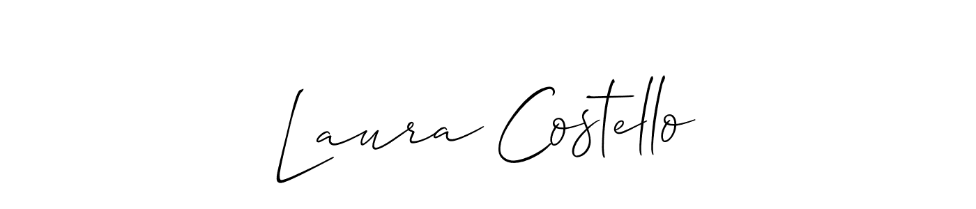 This is the best signature style for the Laura Costello name. Also you like these signature font (Allison_Script). Mix name signature. Laura Costello signature style 2 images and pictures png