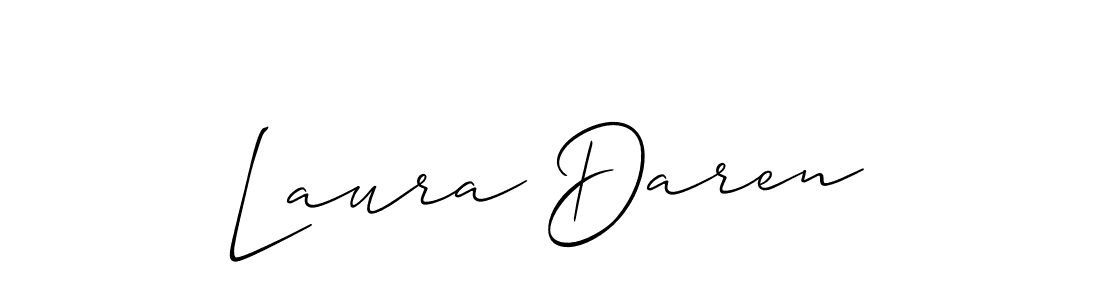 How to make Laura Daren name signature. Use Allison_Script style for creating short signs online. This is the latest handwritten sign. Laura Daren signature style 2 images and pictures png