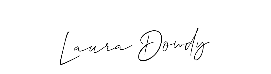 Make a beautiful signature design for name Laura Dowdy. With this signature (Allison_Script) style, you can create a handwritten signature for free. Laura Dowdy signature style 2 images and pictures png