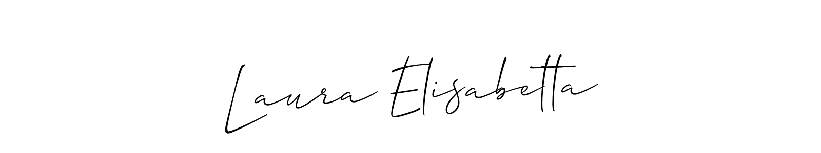 Laura Elisabetta stylish signature style. Best Handwritten Sign (Allison_Script) for my name. Handwritten Signature Collection Ideas for my name Laura Elisabetta. Laura Elisabetta signature style 2 images and pictures png