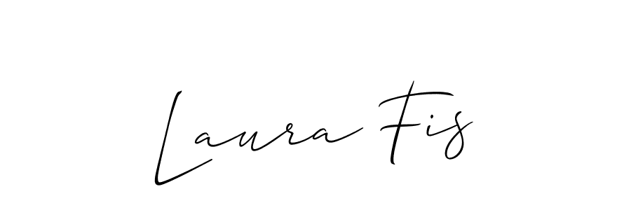 How to make Laura Fis name signature. Use Allison_Script style for creating short signs online. This is the latest handwritten sign. Laura Fis signature style 2 images and pictures png