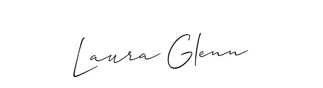 You should practise on your own different ways (Allison_Script) to write your name (Laura Glenn) in signature. don't let someone else do it for you. Laura Glenn signature style 2 images and pictures png
