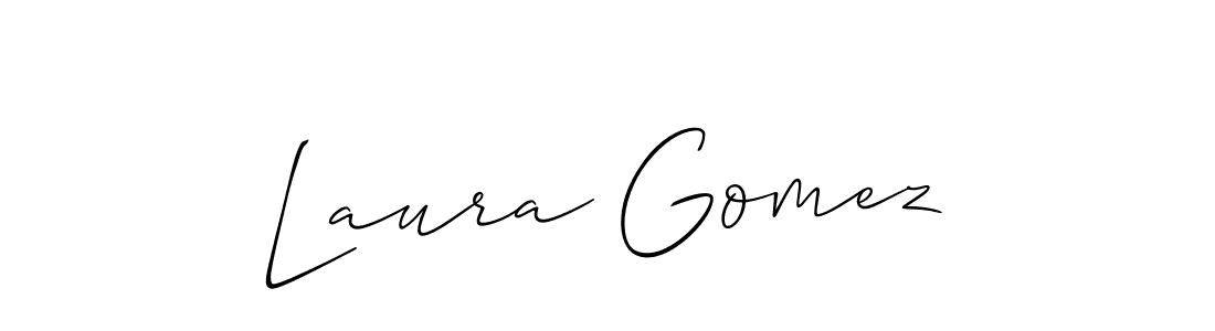 Laura Gomez stylish signature style. Best Handwritten Sign (Allison_Script) for my name. Handwritten Signature Collection Ideas for my name Laura Gomez. Laura Gomez signature style 2 images and pictures png