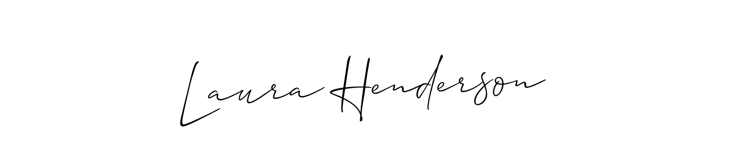 You should practise on your own different ways (Allison_Script) to write your name (Laura Henderson) in signature. don't let someone else do it for you. Laura Henderson signature style 2 images and pictures png