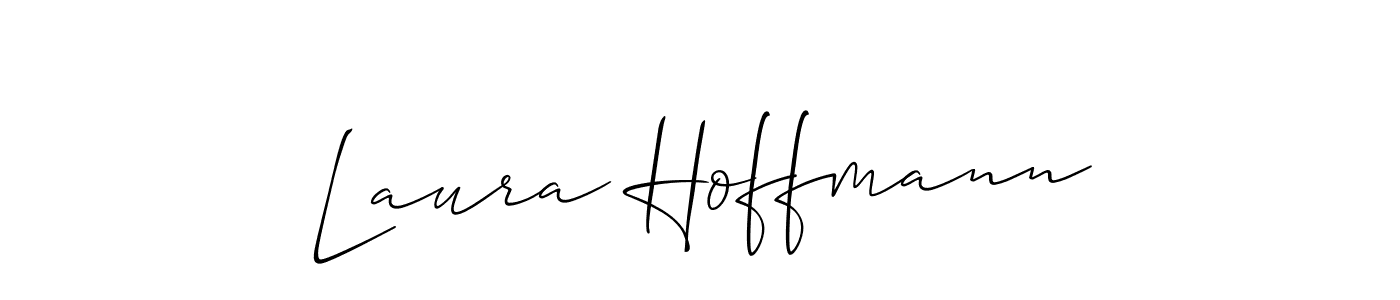 Allison_Script is a professional signature style that is perfect for those who want to add a touch of class to their signature. It is also a great choice for those who want to make their signature more unique. Get Laura Hoffmann name to fancy signature for free. Laura Hoffmann signature style 2 images and pictures png