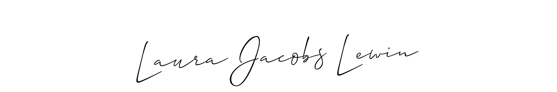 Create a beautiful signature design for name Laura Jacobs Lewin. With this signature (Allison_Script) fonts, you can make a handwritten signature for free. Laura Jacobs Lewin signature style 2 images and pictures png