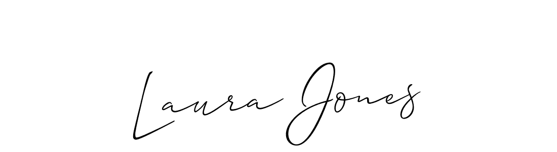 The best way (Allison_Script) to make a short signature is to pick only two or three words in your name. The name Laura Jones include a total of six letters. For converting this name. Laura Jones signature style 2 images and pictures png