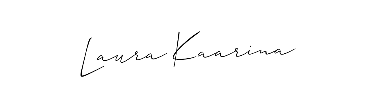 See photos of Laura Kaarina official signature by Spectra . Check more albums & portfolios. Read reviews & check more about Allison_Script font. Laura Kaarina signature style 2 images and pictures png