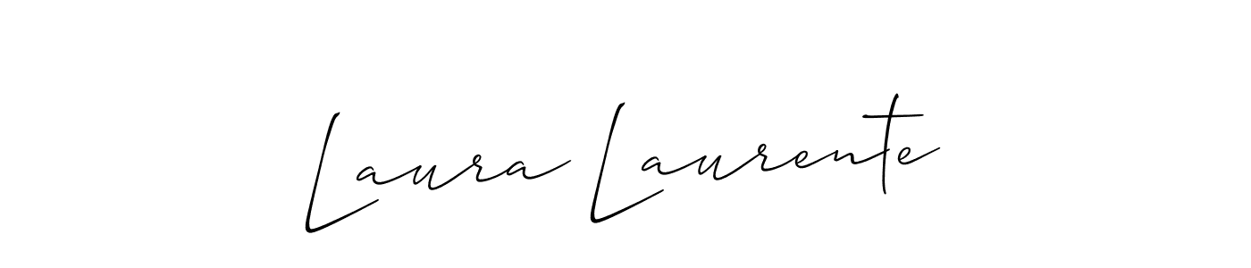 You should practise on your own different ways (Allison_Script) to write your name (Laura Laurente) in signature. don't let someone else do it for you. Laura Laurente signature style 2 images and pictures png