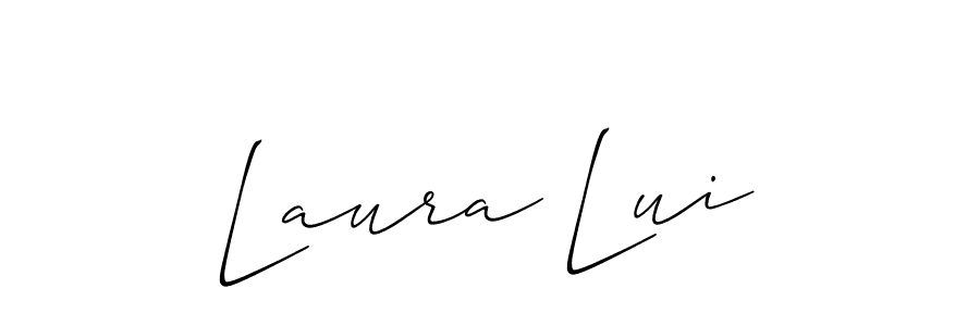 Use a signature maker to create a handwritten signature online. With this signature software, you can design (Allison_Script) your own signature for name Laura Lui. Laura Lui signature style 2 images and pictures png