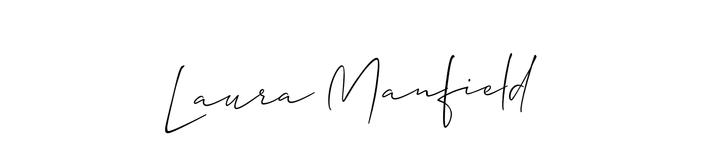 Also we have Laura Manfield name is the best signature style. Create professional handwritten signature collection using Allison_Script autograph style. Laura Manfield signature style 2 images and pictures png