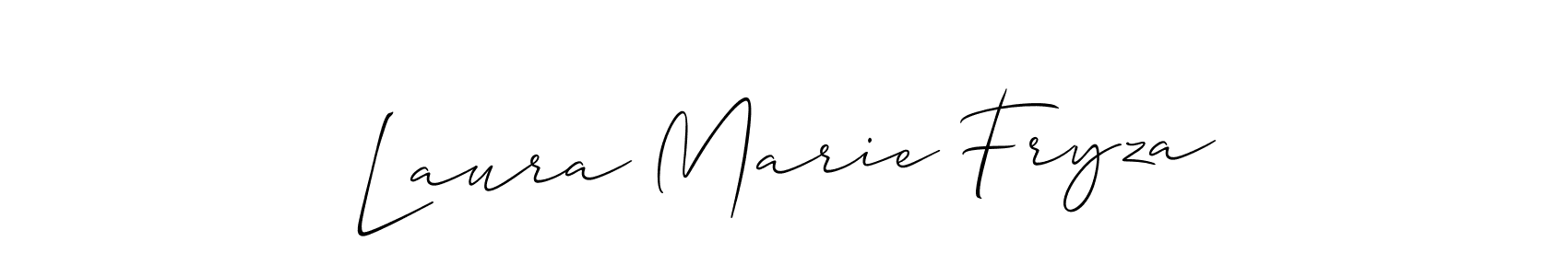 The best way (Allison_Script) to make a short signature is to pick only two or three words in your name. The name Laura Marie Fryza include a total of six letters. For converting this name. Laura Marie Fryza signature style 2 images and pictures png