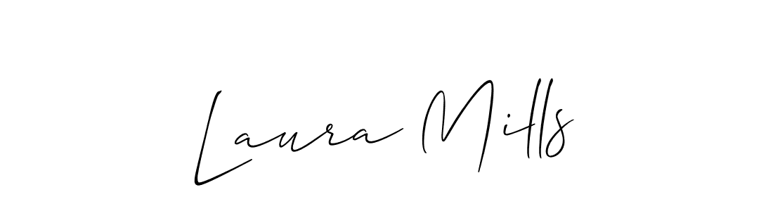 Use a signature maker to create a handwritten signature online. With this signature software, you can design (Allison_Script) your own signature for name Laura Mills. Laura Mills signature style 2 images and pictures png