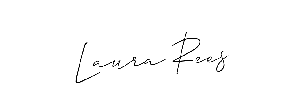 Create a beautiful signature design for name Laura Rees. With this signature (Allison_Script) fonts, you can make a handwritten signature for free. Laura Rees signature style 2 images and pictures png