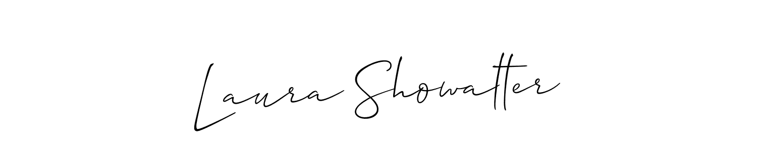 Laura Showalter stylish signature style. Best Handwritten Sign (Allison_Script) for my name. Handwritten Signature Collection Ideas for my name Laura Showalter. Laura Showalter signature style 2 images and pictures png