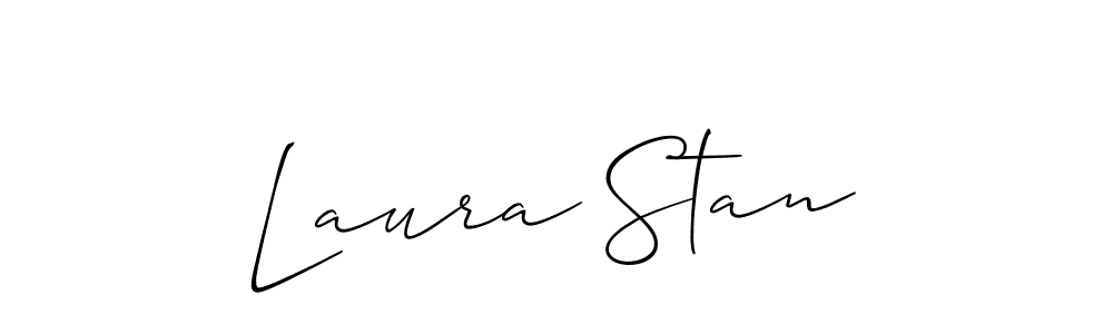 Use a signature maker to create a handwritten signature online. With this signature software, you can design (Allison_Script) your own signature for name Laura Stan. Laura Stan signature style 2 images and pictures png