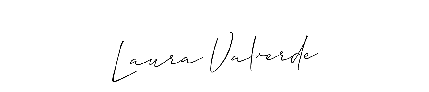 Create a beautiful signature design for name Laura Valverde. With this signature (Allison_Script) fonts, you can make a handwritten signature for free. Laura Valverde signature style 2 images and pictures png