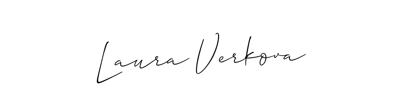 See photos of Laura Verkova official signature by Spectra . Check more albums & portfolios. Read reviews & check more about Allison_Script font. Laura Verkova signature style 2 images and pictures png