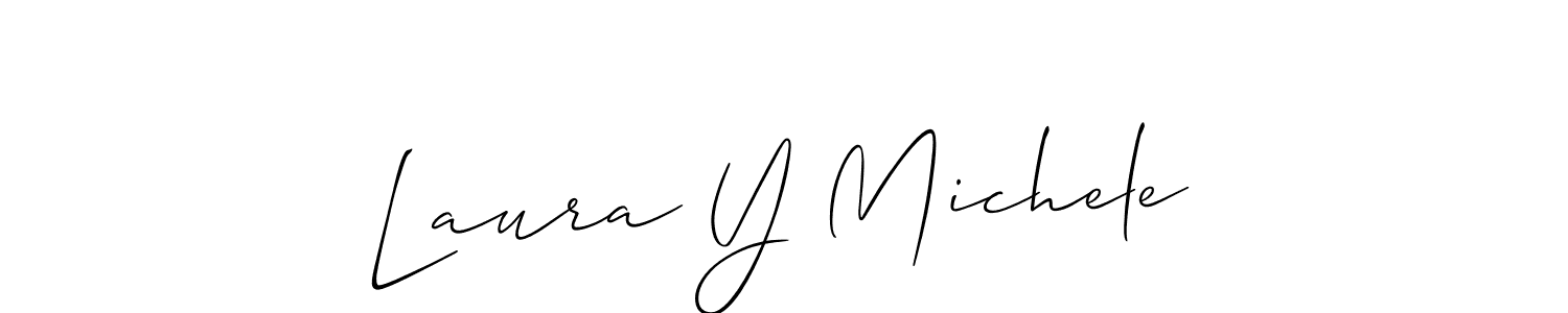 Use a signature maker to create a handwritten signature online. With this signature software, you can design (Allison_Script) your own signature for name Laura Y Michele. Laura Y Michele signature style 2 images and pictures png
