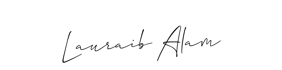 Use a signature maker to create a handwritten signature online. With this signature software, you can design (Allison_Script) your own signature for name Lauraib Alam. Lauraib Alam signature style 2 images and pictures png