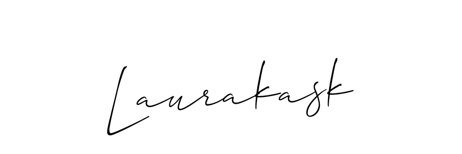 Laurakask stylish signature style. Best Handwritten Sign (Allison_Script) for my name. Handwritten Signature Collection Ideas for my name Laurakask. Laurakask signature style 2 images and pictures png