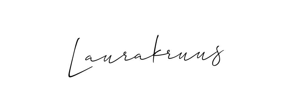 Design your own signature with our free online signature maker. With this signature software, you can create a handwritten (Allison_Script) signature for name Laurakruus. Laurakruus signature style 2 images and pictures png