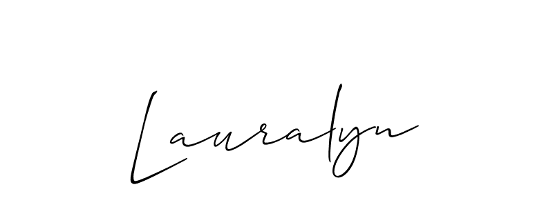 Lauralyn stylish signature style. Best Handwritten Sign (Allison_Script) for my name. Handwritten Signature Collection Ideas for my name Lauralyn. Lauralyn signature style 2 images and pictures png