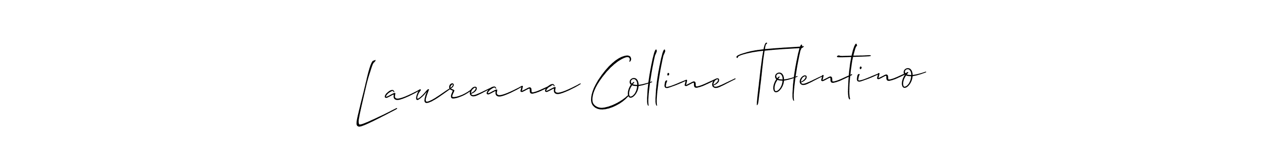 How to make Laureana Colline Tolentino signature? Allison_Script is a professional autograph style. Create handwritten signature for Laureana Colline Tolentino name. Laureana Colline Tolentino signature style 2 images and pictures png