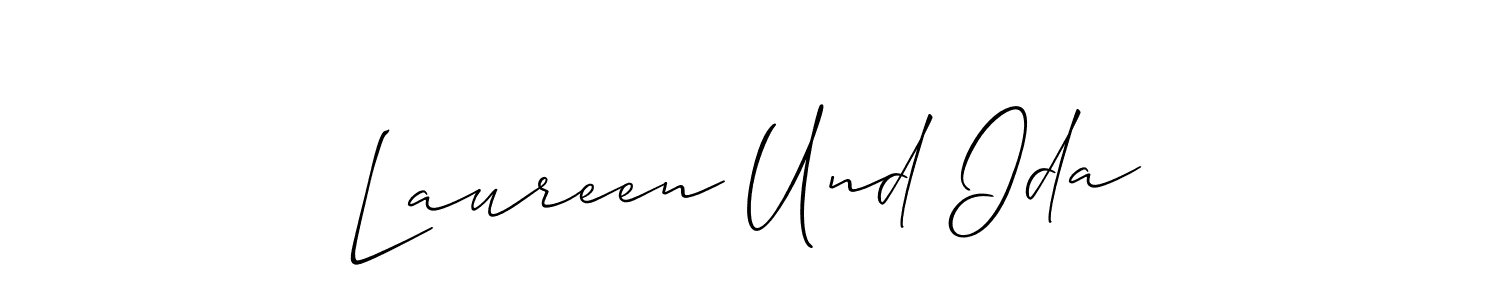How to make Laureen Und Ida signature? Allison_Script is a professional autograph style. Create handwritten signature for Laureen Und Ida name. Laureen Und Ida signature style 2 images and pictures png