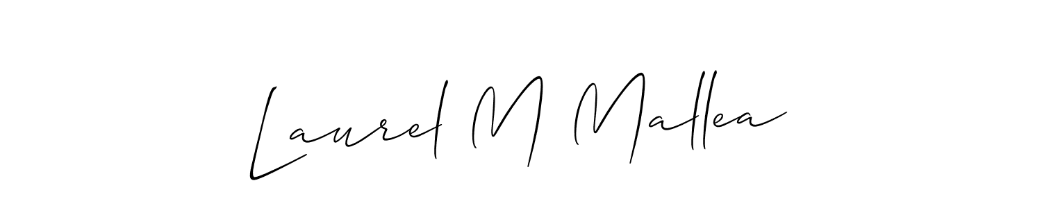 Similarly Allison_Script is the best handwritten signature design. Signature creator online .You can use it as an online autograph creator for name Laurel M Mallea. Laurel M Mallea signature style 2 images and pictures png