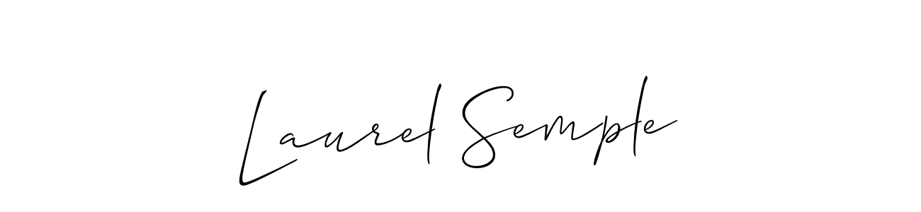 How to make Laurel Semple name signature. Use Allison_Script style for creating short signs online. This is the latest handwritten sign. Laurel Semple signature style 2 images and pictures png