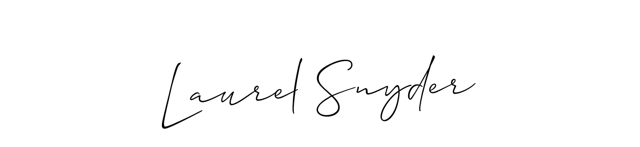 Create a beautiful signature design for name Laurel Snyder. With this signature (Allison_Script) fonts, you can make a handwritten signature for free. Laurel Snyder signature style 2 images and pictures png