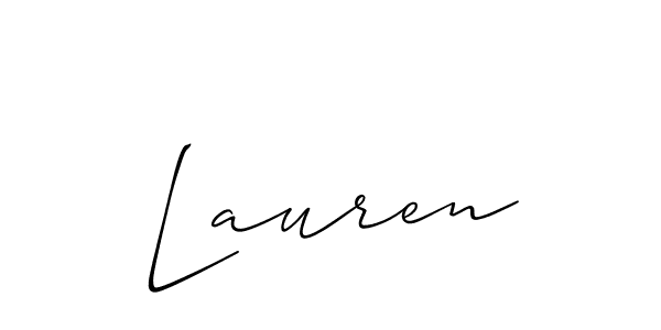How to make Lauren signature? Allison_Script is a professional autograph style. Create handwritten signature for Lauren name. Lauren signature style 2 images and pictures png