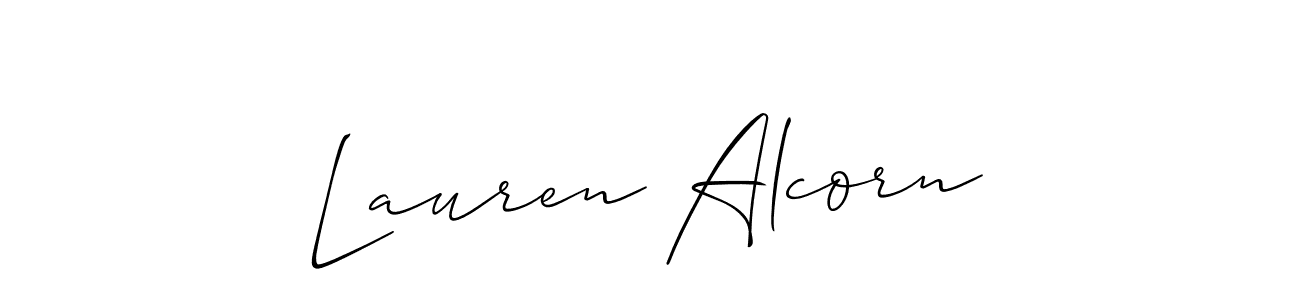 The best way (Allison_Script) to make a short signature is to pick only two or three words in your name. The name Lauren Alcorn include a total of six letters. For converting this name. Lauren Alcorn signature style 2 images and pictures png
