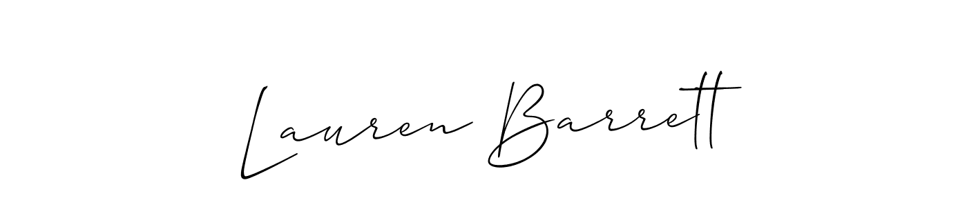 Lauren Barrett stylish signature style. Best Handwritten Sign (Allison_Script) for my name. Handwritten Signature Collection Ideas for my name Lauren Barrett. Lauren Barrett signature style 2 images and pictures png