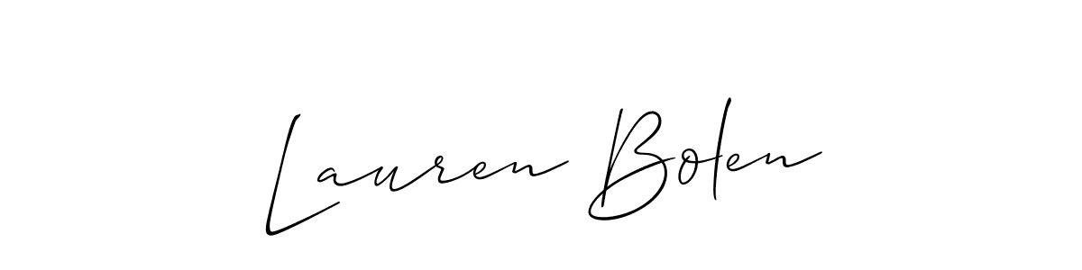 Lauren Bolen stylish signature style. Best Handwritten Sign (Allison_Script) for my name. Handwritten Signature Collection Ideas for my name Lauren Bolen. Lauren Bolen signature style 2 images and pictures png